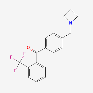 4'-Azetidinomethyl-2-trifluoromethylbenzophenone - 898756-82-6