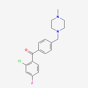 2-Chloro-4-fluoro-4'-(4-methylpiperazinomethyl) benzophenone - 898783-99-8