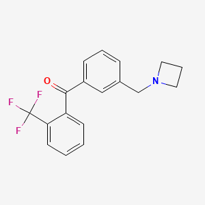 3'-Azetidinomethyl-2-trifluoromethylbenzophenone - 898771-91-0