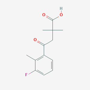 2,2-Dimethyl-4-(3-fluoro-2-methylphenyl)-4-oxobutyric acid - 951884-98-3