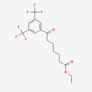 Ethyl 7-(3,5-ditrifluoromethylphenyl)-7-oxoheptanoate - 898793-00-5