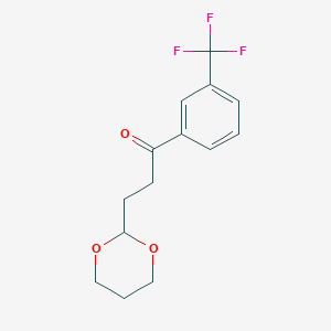 3-(1,3-Dioxan-2-YL)-3'-trifluoromethylpropiophenone - 898786-57-7