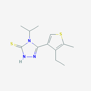 5-(4-ethyl-5-methylthien-3-yl)-4-isopropyl-4H-1,2,4-triazole-3-thiol - 861227-43-2