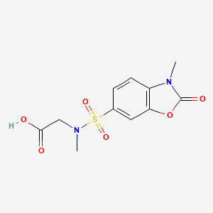 {Methyl[(3-methyl-2-oxo-2,3-dihydro-1,3-benzoxazol-6-yl)sulfonyl]amino}acetic acid - 1099099-72-5