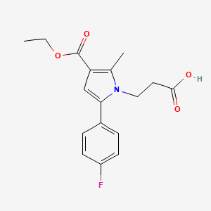 3-[3-(ethoxycarbonyl)-5-(4-fluorophenyl)-2-methyl-1H-pyrrol-1-yl]propanoic acid - 879329-76-7