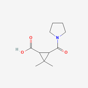2,2-Dimethyl-3-(pyrrolidin-1-ylcarbonyl)-cyclopropanecarboxylic acid - 1142214-97-8