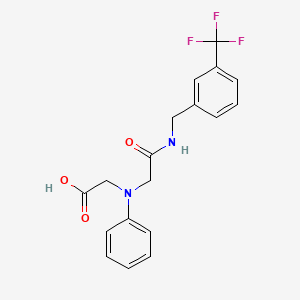 [(2-Oxo-2-{[3-(trifluoromethyl)benzyl]amino}-ethyl)(phenyl)amino]acetic acid - 1142205-11-5