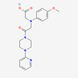 {(4-Methoxyphenyl)[2-oxo-2-(4-pyridin-2-ylpiperazin-1-yl)ethyl]amino}acetic acid - 1142205-43-3