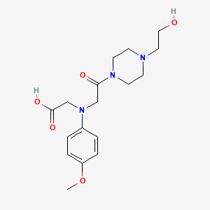 [{2-[4-(2-Hydroxyethyl)piperazin-1-yl]-2-oxoethyl}(4-methoxyphenyl)amino]acetic acid - 1142205-45-5