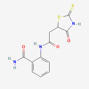 2-{[(2-Mercapto-4-oxo-4,5-dihydro-1,3-thiazol-5-yl)acetyl]amino}benzamide - 1142207-11-1