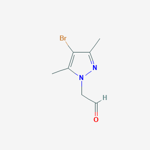 (4-bromo-3,5-dimethyl-1H-pyrazol-1-yl)acetaldehyde - 1171626-73-5