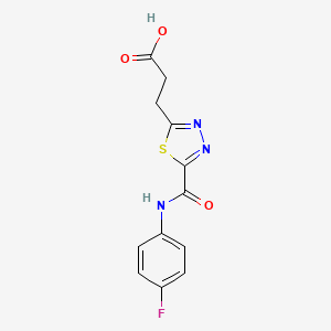 3-(5-{[(4-Fluorophenyl)amino]carbonyl}-1,3,4-thiadiazol-2-yl)propanoic acid - 1142202-61-6