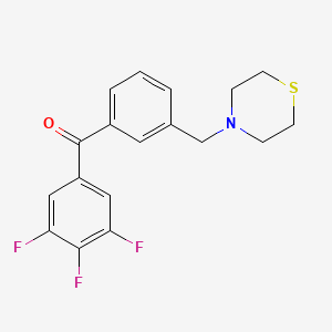 3'-Thiomorpholinomethyl-3,4,5-trifluorobenzophenone - 898788-02-8