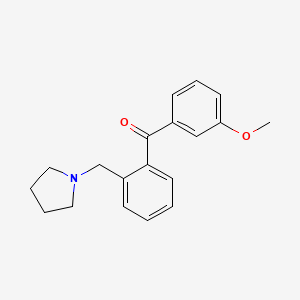 3'-Methoxy-2-pyrrolidinomethyl benzophenone - 898774-14-6