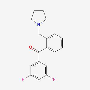 3,5-Difluoro-2'-pyrrolidinomethyl benzophenone - 898775-09-2