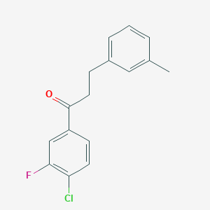 4'-Chloro-3'-fluoro-3-(3-methylphenyl)propiophenone - 898790-90-4