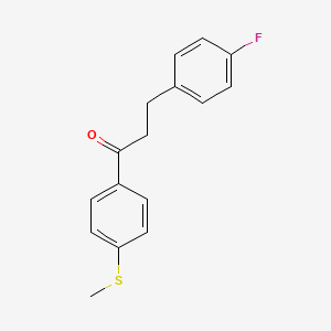 3-(4-Fluorophenyl)-4'-thiomethylpropiophenone - 898768-11-1
