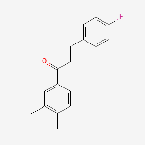 3',4'-Dimethyl-3-(4-fluorophenyl)propiophenone - 898768-37-1