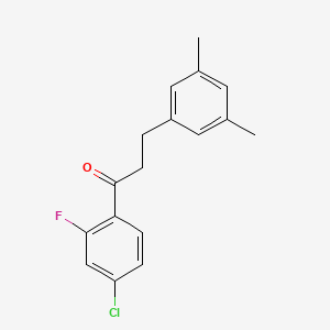 4'-Chloro-3-(3,5-dimethylphenyl)-2'-fluoropropiophenone - 898780-96-6