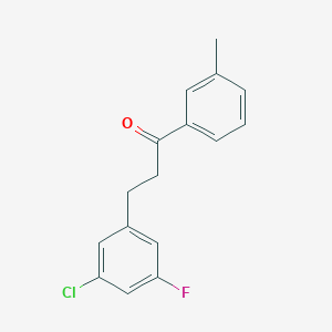 3-(3-Chloro-5-fluorophenyl)-3'-methylpropiophenone - 898750-07-7