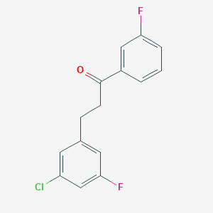 3-(3-Chloro-5-fluorophenyl)-3'-fluoropropiophenone - 898750-58-8