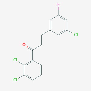 3-(3-Chloro-5-fluorophenyl)-2',3'-dichloropropiophenone - 898751-24-1