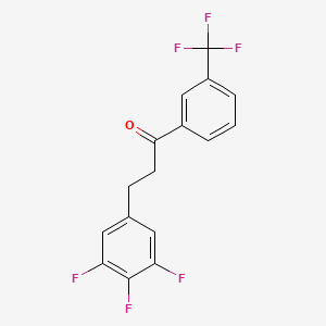 3'-TRIFLUOROMETHYL-3-(3,4,5-TRIFLUOROPHENYL)PROPIOPHENONE - 898778-33-1