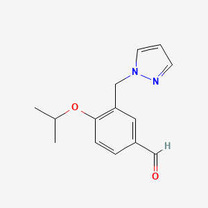 4-Isopropoxy-3-pyrazol-1-ylmethyl-benzaldehyde - 1015844-32-2