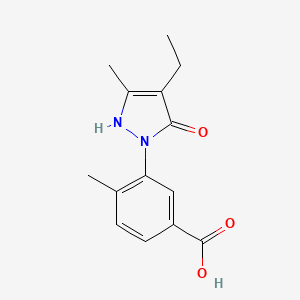 3-(4-Ethyl-5-hydroxy-3-methyl-pyrazol-1-yl)-4-methyl-benzoic acid - 1015844-33-3