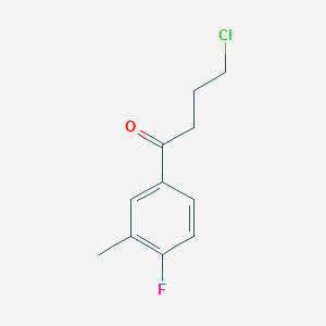 4-Chloro-1-(4-fluoro-3-methylphenyl)-1-oxobutane - 898761-04-1
