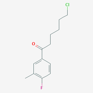 6-Chloro-1-(4-fluoro-3-methylphenyl)-1-oxohexane - 898761-08-5
