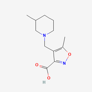 5-Methyl-4-[(3-methylpiperidin-1-YL)methyl]-isoxazole-3-carboxylic acid - 1119451-01-2