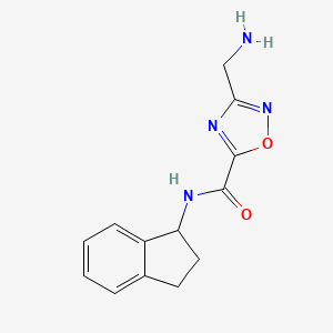 3-(aminomethyl)-N-(2,3-dihydro-1H-inden-1-yl)-1,2,4-oxadiazole-5-carboxamide - 1119450-71-3