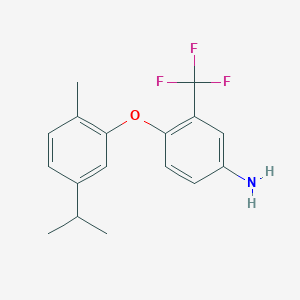 4-(5-Isopropyl-2-methylphenoxy)-3-(trifluoromethyl)aniline - 946740-62-1
