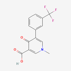 1-methyl-4-oxo-5-[3-(trifluoromethyl)phenyl]pyridine-3-carboxylic Acid - 80097-15-0