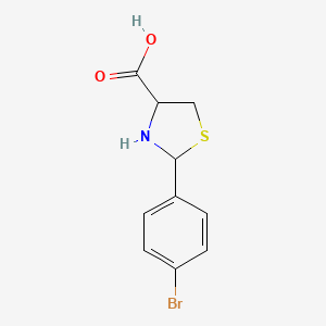 2-(4-Bromophenyl)-1,3-thiazolane-4-carboxylic acid - 69570-83-8