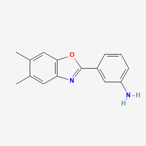 3-(5,6-Dimethyl-1,3-benzoxazol-2-yl)aniline - 293737-73-2