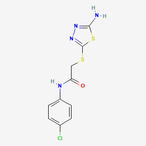 2-[(5-amino-1,3,4-thiadiazol-2-yl)sulfanyl]-N-(4-chlorophenyl)acetamide - 332114-17-7