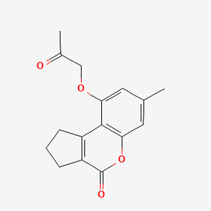7-Methyl-9-(2-oxopropoxy)-2,3-dihydrocyclopenta[C]chromen-4(1H)-one - 307549-57-1