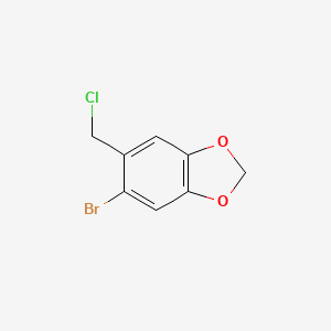 5-Bromo-6-(chloromethyl)benzo[d][1,3]dioxole - 64603-67-4