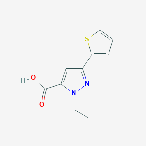 2-Ethyl-5-thiophen-2-ylpyrazole-3-carboxylic acid - 515812-03-0