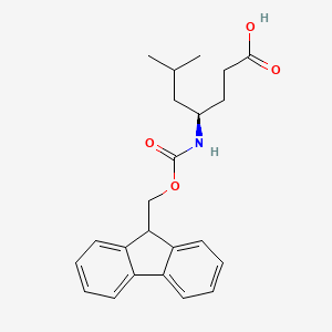 (R)-4-((((9H-Fluoren-9-yl)methoxy)carbonyl)amino)-6-methylheptanoic acid - 269078-75-3