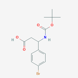 3-(4-Bromophenyl)-3-[(tert-butoxycarbonyl)amino]propanoic acid - 282524-86-1