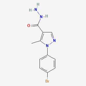 1-(4-Bromophenyl)-5-methyl-1h-pyrazole-4-carbohydrazide - 618092-50-5