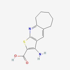 3-Amino-6,7,8,9-tetrahydro-5H-cyclohepta[b]-thieno[3,2-e]pyridine-2-carboxylic acid - 401648-41-7