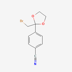 4-[2-(Bromomethyl)-1,3-dioxolan-2-yl]benzonitrile - 60207-22-9
