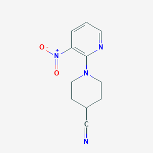 1-(3-Nitropyridin-2-yl)piperidine-4-carbonitrile - 671191-99-4
