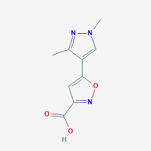 5-(1,3-dimethyl-1H-pyrazol-4-yl)isoxazole-3-carboxylic acid - 956369-25-8