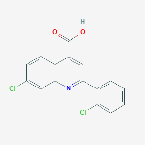 7-Chloro-2-(2-chlorophenyl)-8-methylquinoline-4-carboxylic acid - 725221-35-2