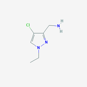 (4-chloro-1-ethyl-1H-pyrazol-3-yl)methanamine - 1001611-12-6